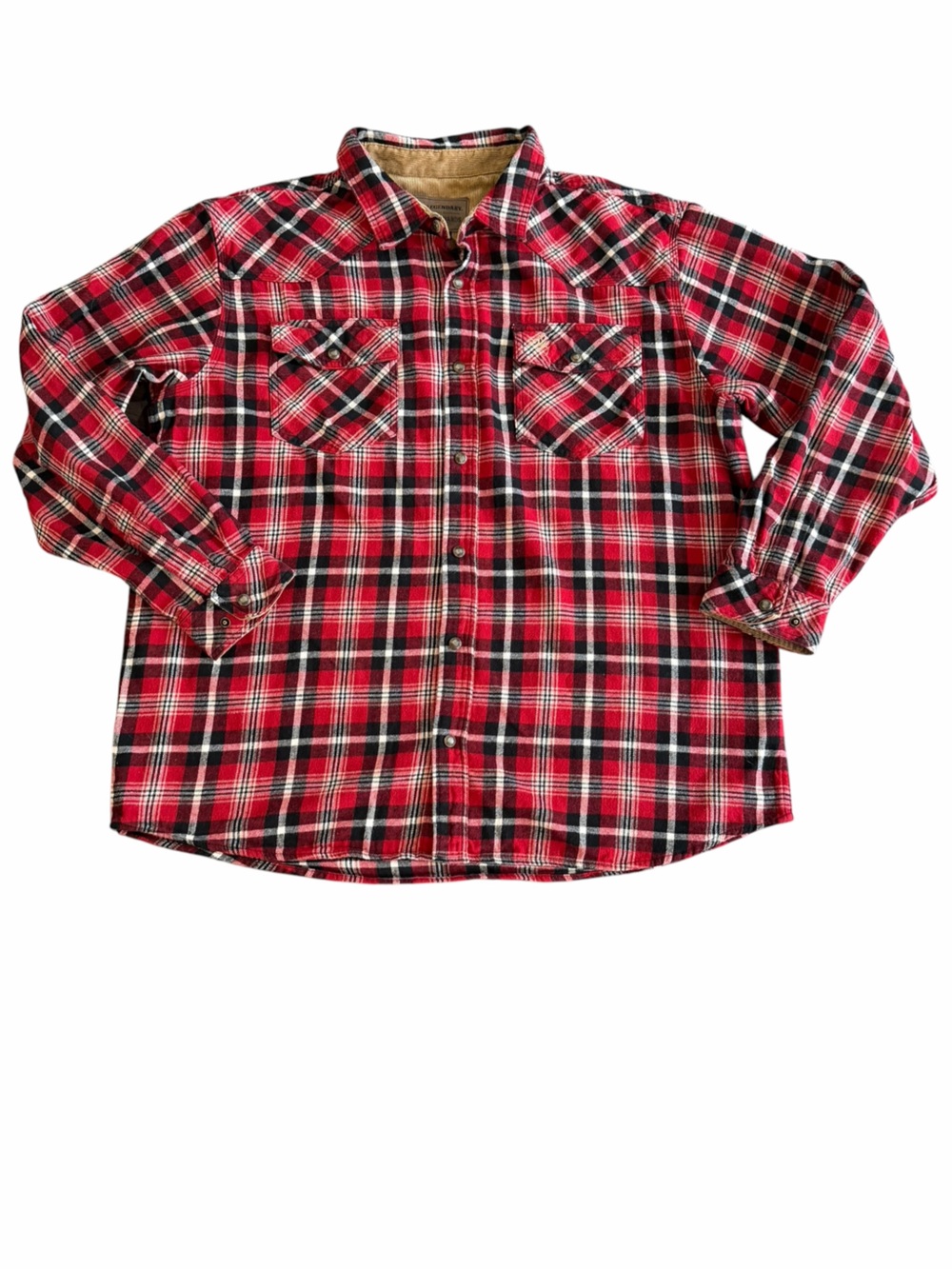 Legendary Whitetails Shotgun Western Flannel 2XL Bullseye Plaid Pearl Snap